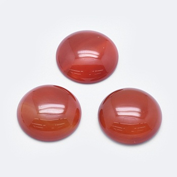 Natural Carnelian Cabochons, Half Round, 19.5~20x6~7mm