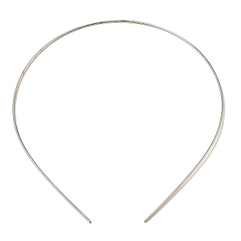 Steel Wire Hair Band Findings, Stainless Steel Color, 1.3mm, Inner Diameter: 117x133mm