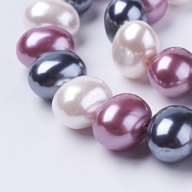 15mm Colorful Oval Shell Pearl Beads