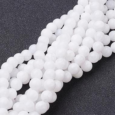 6mm White Round White Jade Beads