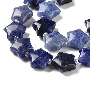 Natural Blue Aventurine Beads Strands(G-NH0005-015)-4