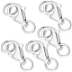 5Pcs Rhodium Plated 925 Sterling Silver Lobster Claw Clasps(STER-BBC0006-22)-1