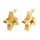 Brass Multi-Layer Star Stud Earrings(EJEW-N011-88)-1