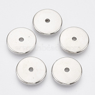 CCB Plastic Beads, Flat Round, Platinum, 18x3mm, Hole: 2.5mm, about 600pcs/500g(CCB-S163-065P)