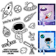 Custom PVC Plastic Clear Stamps, for DIY Scrapbooking, Photo Album Decorative, Cards Making, Stamp Sheets, Film Frame, Spaceship, 160x110x3mm(DIY-WH0439-0095)