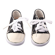 Cloth Doll Canvas Shoes, Sneaker for 18 "American Girl Dolls Accessories, Blue, 70x40x40mm(DOLL-PW0006-009A-05)