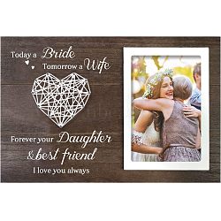 MDF Photo Frame, Rectangle, Dark Gray, Heart Pattern, 200x300mm(DJEW-WH0035-006)