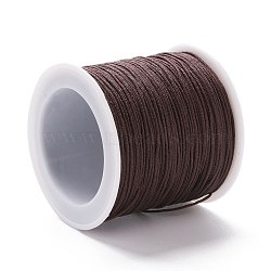 Braided Nylon Thread, DIY Material for Jewelry Making, Coconut Brown, 0.8mm, 100yards/roll(NWIR-K013-A20)