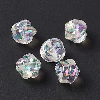 Transparent Acrylic Beads, AB Color, Conch, Clear AB, 16x17x15mm, Hole: 2.8mm
