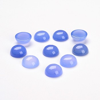 Half Round/Dome Dyed Natural Agate Cabochons, Mauve, 8x3~4.5mm