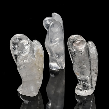 Natural Quartz Crystal Display Decorations, Angel Decor Healing Stones, Energy Reiki Gifts for Women Men, Angel, 19x31~36x48~51mm