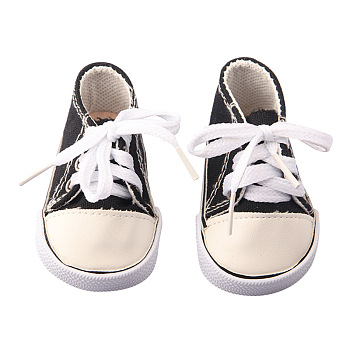 Cloth Doll Canvas Shoes, Sneaker for 18 "American Girl Dolls Accessories, Blue, 70x40x40mm