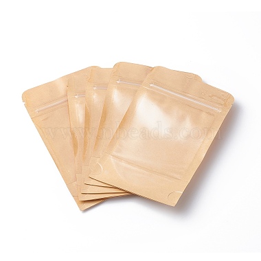 Eco-friendly Biodegradable Kraft Paper Packaging Zip Lock Paper Bag(CARB-P002-04)-5