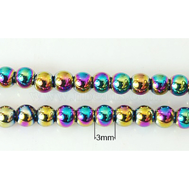 3mm Colorful Round Non-magnetic Hematite Beads
