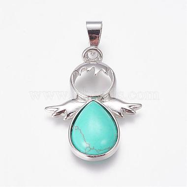 Natural & Synthetic Mixed Stone Pendants(G-G651-A)-3
