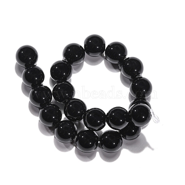 Synthetic Black Stone Beads Strands(G-G088-10mm)-3