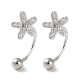 999 Sterling Silver Micro Pave Clear Cubic Zirconia Ear Plug Gauges(EJEW-P296-07P)-1