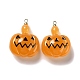 Halloween Pumpkin Transparent Resin Pendants(RESI-B010-03A)-1