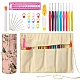 Ergonomic Crochet Hooks Kits with Flower Pattern Storage Bag Roll(PW-WG56650-01)-1