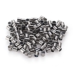 Brass Crimp Beads, Cadmium Free & Lead Free, Tube, Gunmetal, 2.5x2.5mm, Hole: 2mm(KK-S073-B-LF)