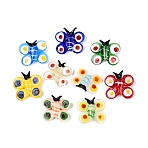 Handmade Lampwork Beads, Butterfly, Mixed Color, 20~24x24~27.5x7~10mm, Hole: 1.4~2mm(LAMP-N042-08)