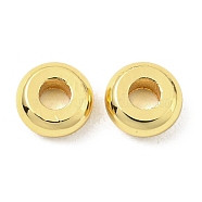 Brass Beads, Cadmium Free & Lead Free, Long-Lasting Plated, Disc, Real 18K Gold Plated, 4x1.5mm, Hole: 1.5mm(KK-D032-01C-G)