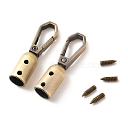 Zinc Alloy DIY Bags Clasps,  with Screw, for Webbing, Strapping Bags Accessories, Antique Bronze, 4.55x1.25x1.25cm, Inner Diameter: 0.85cm(PALLOY-A068-05AB)