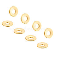 304 Stainless Steel Spacer Beads, Donut, Golden, 6.5x1.5mm, Hole: 2.5mm, 50pcs/box(STAS-UN0008-28G)