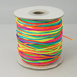 Nylon Thread, Nylon Jewelry Cord for Bracelets Making, Round, Colorful, 1mm in diameter, 225yards/roll(X-NWIR-G001-C)