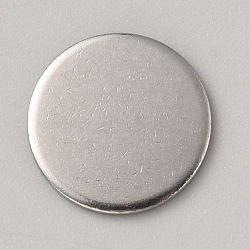 304 Stainless Steel Stamping Blank Tag Cabochons, Flat Round, Stainless Steel Color, 12x1mm(STAS-WH0033-50D)