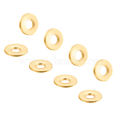 304 Stainless Steel Spacer Beads, Donut, Golden, 6.5x1.5mm, Hole: 2.5mm, 50pcs/box(STAS-UN0008-28G)