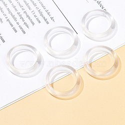 Natural Quartz Crystal Plain Band Finger Rings, Inner Diameter: 18~20mm(PW-WG26698-05)