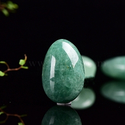 Natural Green Aventurine Teardrop Shape Healing Stone, Reiki Energy Stone for Garden Fish Tank Decoration, 40~50mm(PW-WG26521-01)