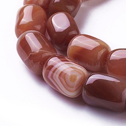 Natural Dyed Agate Beads Strands, Cuboid, Dark Goldenrod, 14~18x10~11x10~11mm, Hole: 1.5mm, about 25pcs/strand, 15.1 inch(38.5cm)(G-G775-B-13)