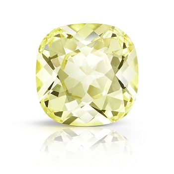 Preciosa&reg MAXIMA Crystal Fancy Stones, Czech Crystal, 435 36 132 Cushion Square, Dura Foiling, 80100 Jonquil, 10x10mm