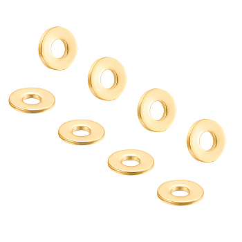 304 Stainless Steel Spacer Beads, Donut, Golden, 6.5x1.5mm, Hole: 2.5mm, 50pcs/box