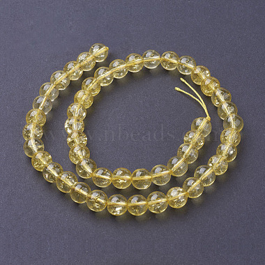 Synthetic Citrine Beads Strands(G-C076-8mm-6A)-2