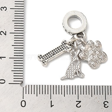 Rack Plating Alloy Crystal Rhinestone European Dangle Charms(PALLOY-S189-20P)-3