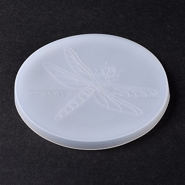 Food Grade Silicone Dragonfly Pattern Cup Mat Molds(DIY-C074-01)-5
