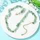 Natural Green Aventurine Chips Beaded Necklace(NJEW-FZ00004-03)-5