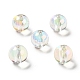 Perles acryliques irisées arc-en-ciel à placage uv bicolore(TACR-D010-03A-01)-1