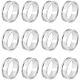 12Pcs Stainless Steel Grooved Finger Ring Settings(STAS-UN0038-94B)-1