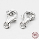 Rhodium Plated 925 Sterling Silver Lobster Claw Clasps(STER-O015-A-04)-1