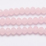 3mm Pink Abacus Glass Beads(GLAA-F001-3x2mm-27)