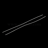 Rack Plating Copper French Wire, Gimp Wire, for DIY Accessories Jewelry Making, Silver, 200x1.6mm(KK-K247-01P)