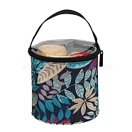 Polyester Column Yarn Storage Bags, for Portable Knitting Yarn Balls Organizer, Leaf, 14x14cm(SENE-PW0017-08D)