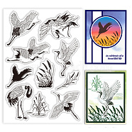 Custom PVC Plastic Clear Stamps, for DIY Scrapbooking, Photo Album Decorative, Cards Making, Crane, 160x110x3mm(DIY-WH0448-0430)