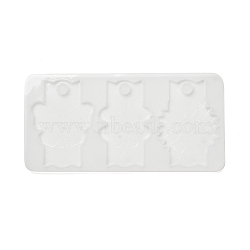 DIY Pendant Silhouette Silicone Molds, Resin Casting Molds, for UV Resin, Epoxy Resin Craft Making, White, 90x181x5mm, Hole: 10.5mm, Inner Diameter: 47~55.5x79mm(DIY-G113-04D)