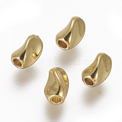 Brass Beads, Twist, Golden, 5x3x3mm, Hole: 1.2mm(X-KK-L177-53G)