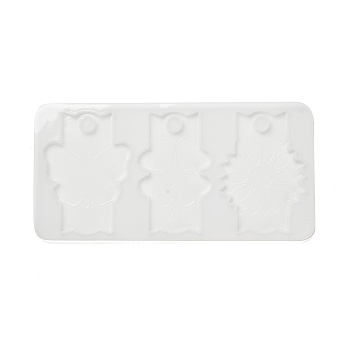 DIY Pendant Silhouette Silicone Molds, Resin Casting Molds, for UV Resin, Epoxy Resin Craft Making, White, 90x181x5mm, Hole: 10.5mm, Inner Diameter: 47~55.5x79mm